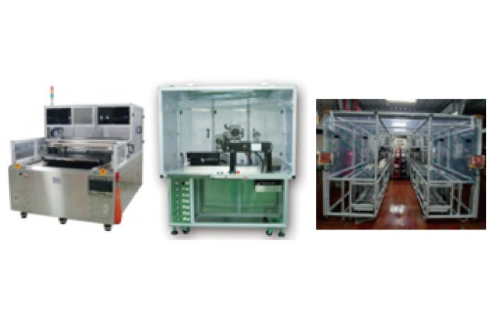 Cutting and laminating equipment and processing wire inspection and packaging automation equipment